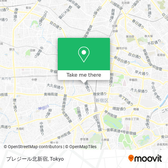 プレジール北新宿 map