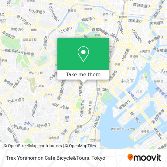 Trex Yoranomon Cafe Bicycle&Tours map