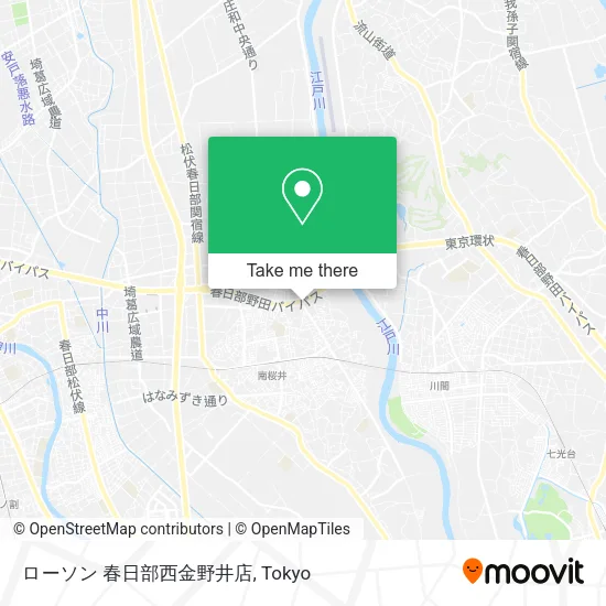 Lawson Kasukabe Nishi Kanoi Branch map