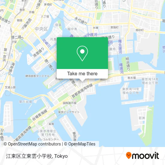 Koto Ward Shinonome Elementary School map