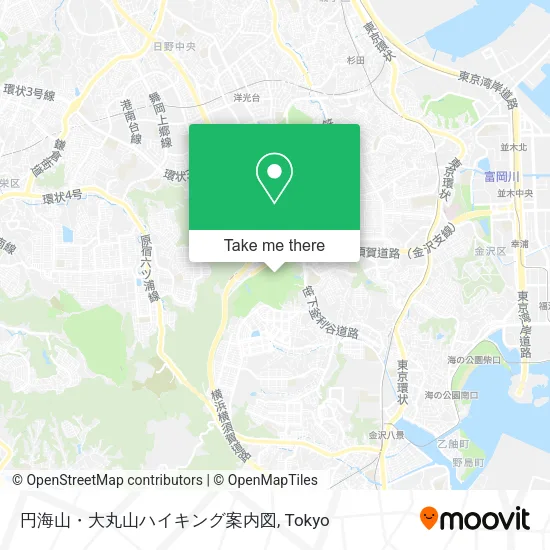 円海山・大丸山ハイキング案内図 map