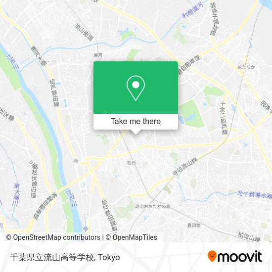千葉県立流山高等学校 map