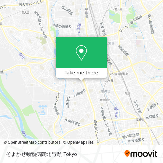 そよかぜ動物病院北与野 map