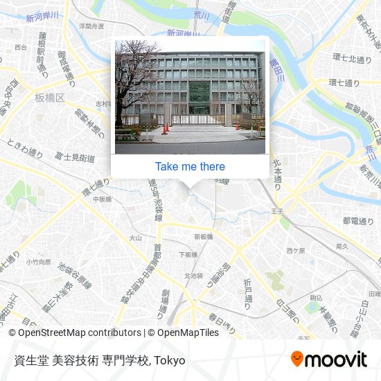 資生堂 美容技術 専門学校 map