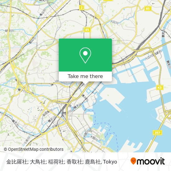 金比羅社; 大鳥社; 稲荷社; 香取社; 鹿島社 map