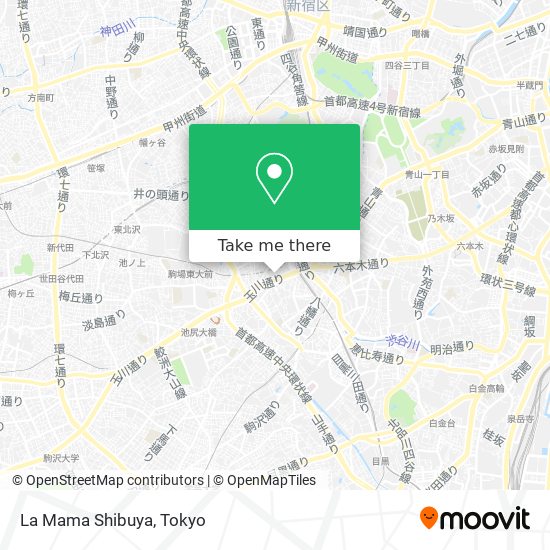 La Mama Shibuya map