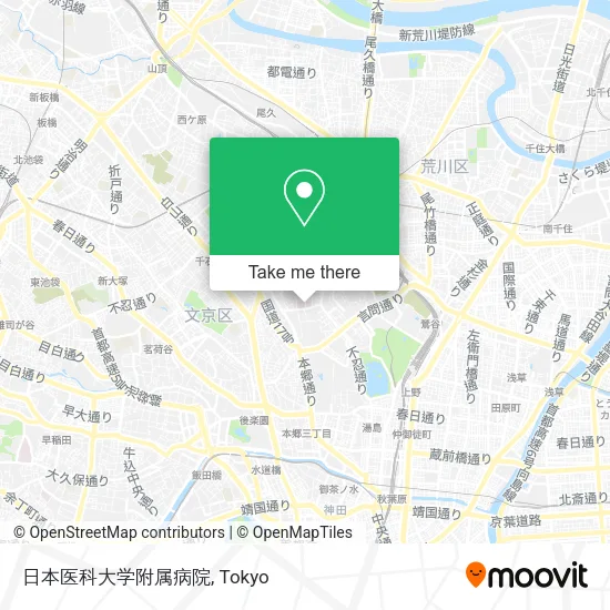 日本医科大学附属病院 map