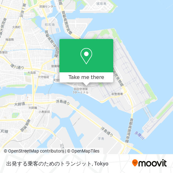 出発する乗客のためのトランジット map