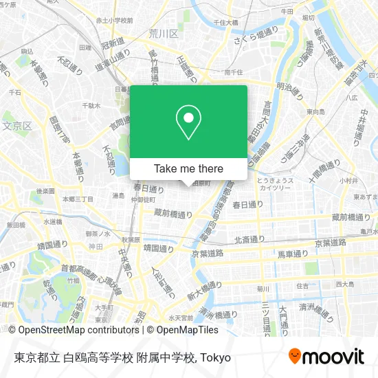 東京都立 白鴎高等学校 附属中学校 map