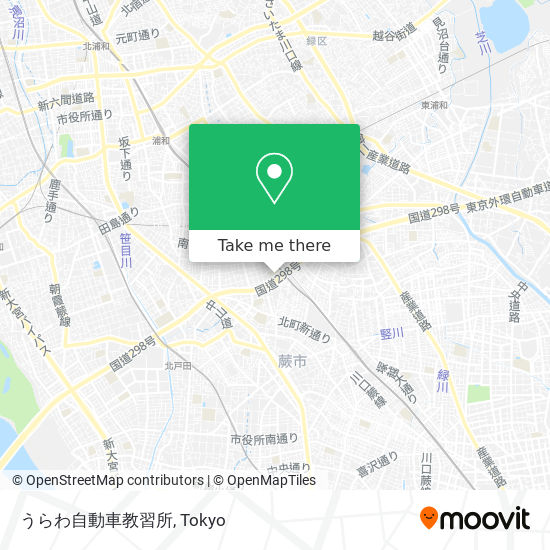 うらわ自動車教習所 map