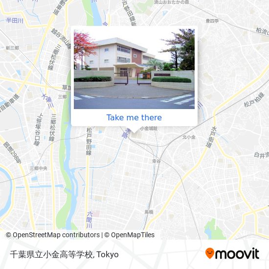 千葉県立小金高等学校 map