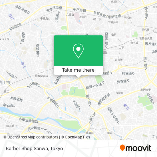 Barber Shop Sanwa map