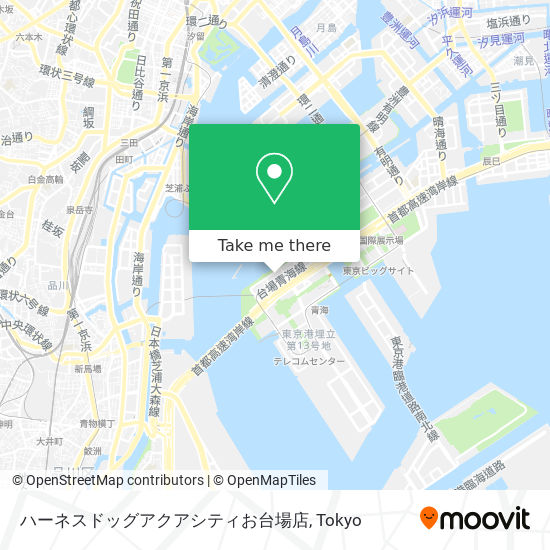 ハーネスドッグアクアシティお台場店 map