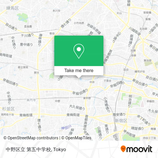 中野区立 第五中学校 map