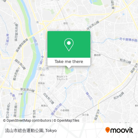 流山市総合運動公園 map