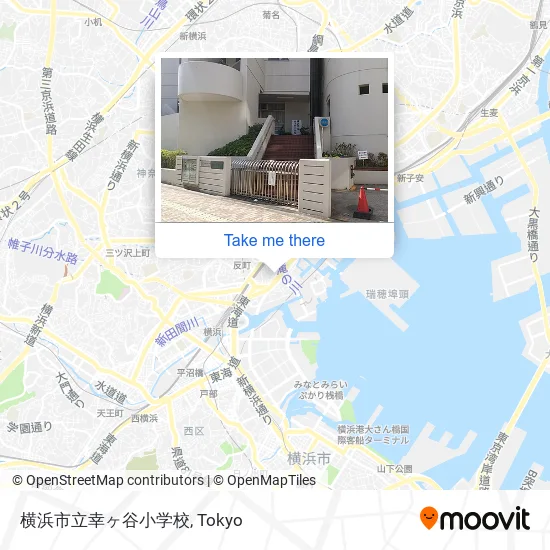 Yokohama City Saiwai Elementary School map