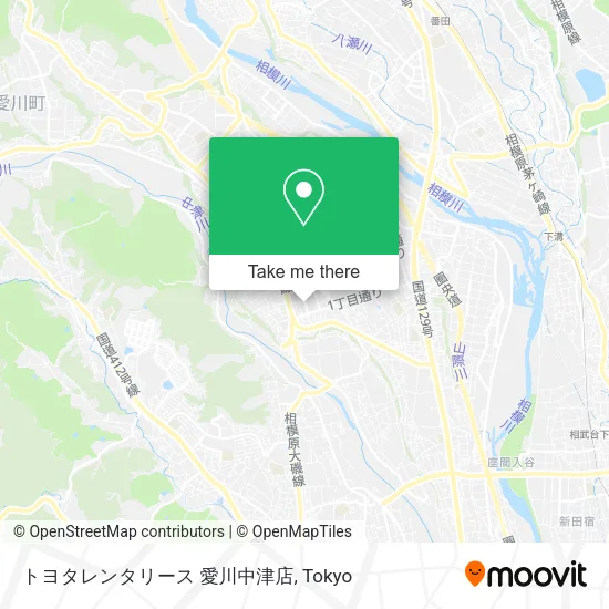 トヨタレンタリース 愛川中津店 map