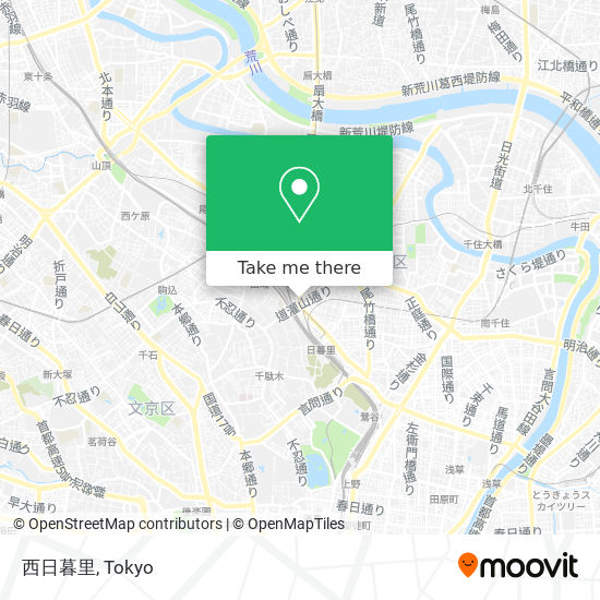 怎樣搭巴士去北区的西日暮里 Moovit