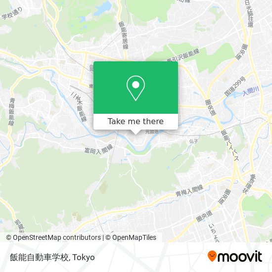 飯能自動車学校 map