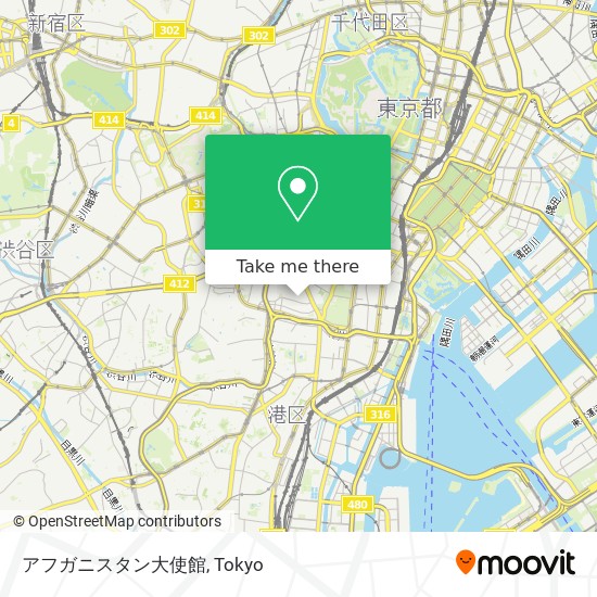 アフガニスタン大使館 map