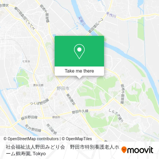 社会福祉法人野田みどり会　野田市特別養護老人ホーム鶴寿園 map