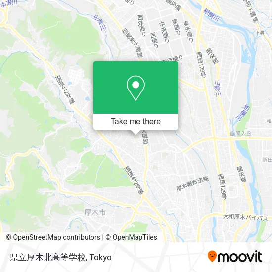 県立厚木北高等学校 map