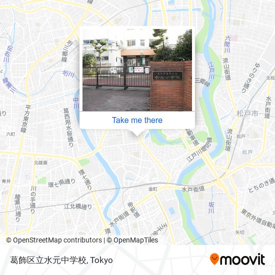 葛飾区立水元中学校 map