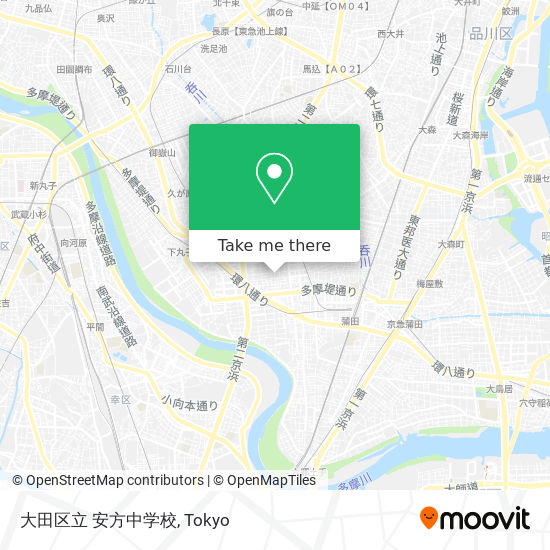 大田区立 安方中学校 map