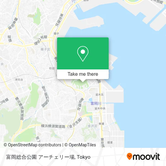 富岡総合公園 アーチェリー場 map