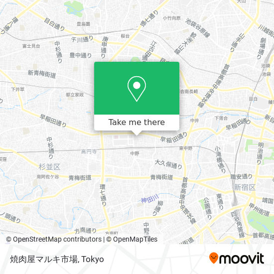 How To Get To 焼肉屋マルキ市場 In 中野区 By Metro Or Bus Moovit