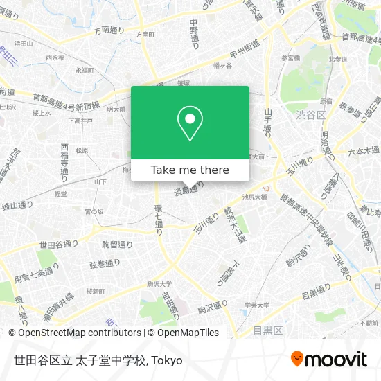 世田谷区立 太子堂中学校 map