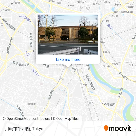 川崎市平和館 map