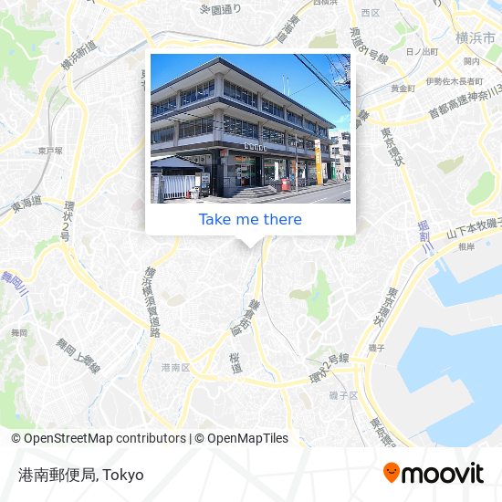 港南郵便局 map