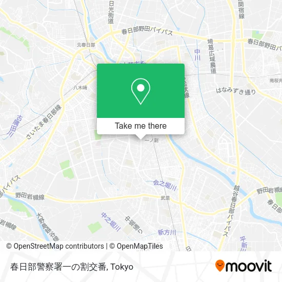 春日部警察署一の割交番 map