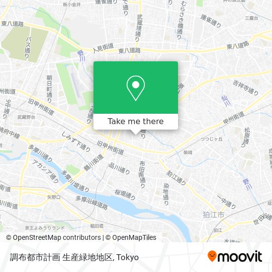 調布都市計画 生産緑地地区 map
