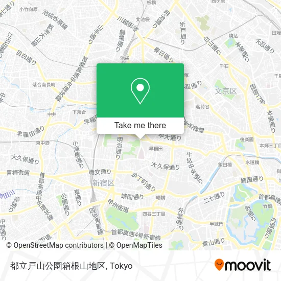 都立戸山公園箱根山地区 map