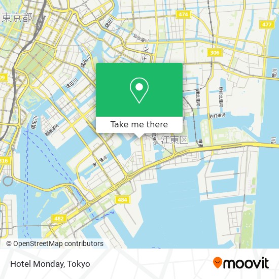 Hotel Monday map