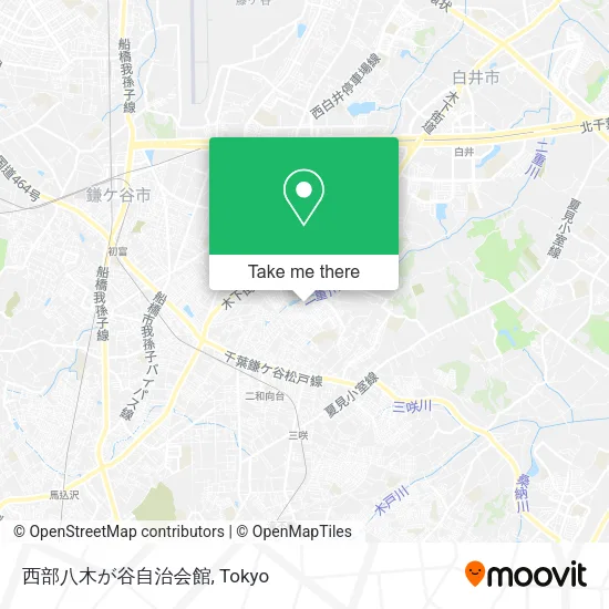 西部八木が谷自治会館 map