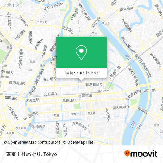 東京十社めぐり map