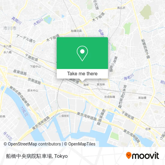 船橋中央病院駐車場 map