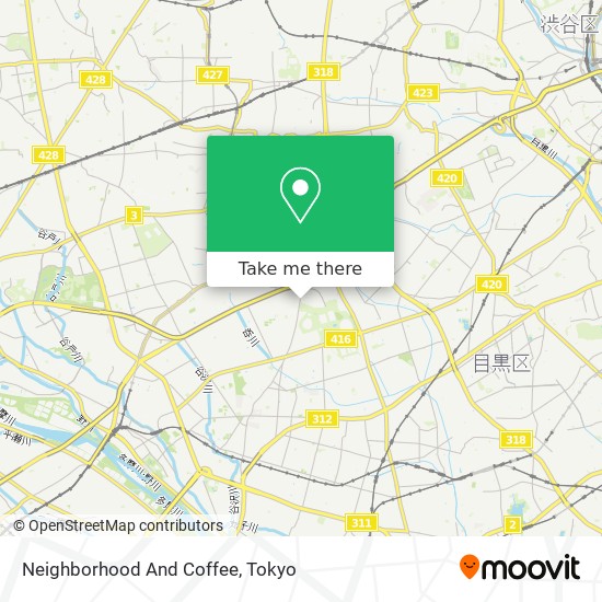 Neighborhood And Coffee map