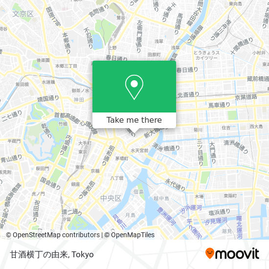 甘酒横丁の由来 map