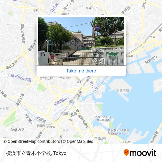 Yokohama Aoki Elementary School map