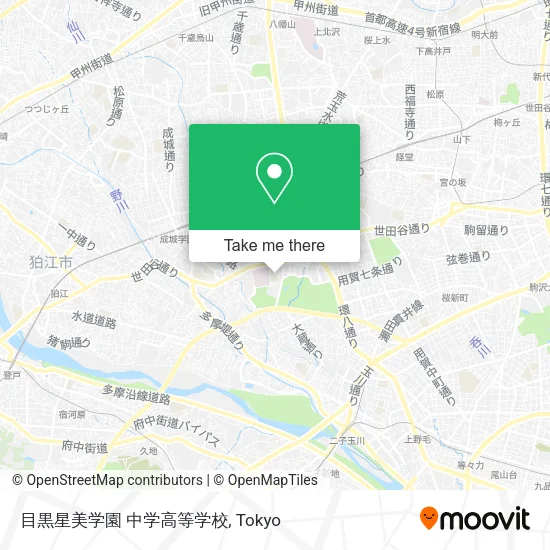 目黒星美学園 中学高等学校 map