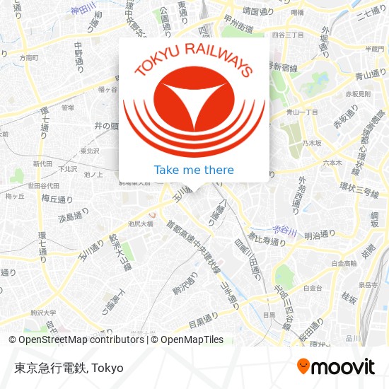 東京急行電鉄 map