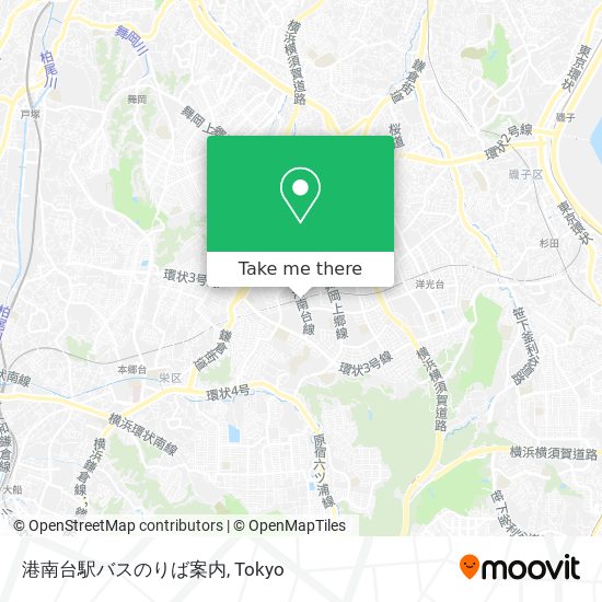 港南台駅バスのりば案内 map