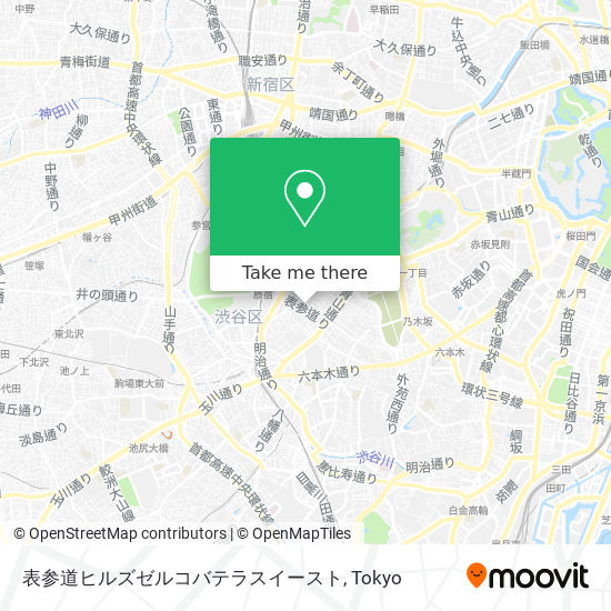 지하철 또는 버스 으로 渋谷区 에서 表参道ヒルズゼルコバテラスイースト 으로 가는법 Moovit