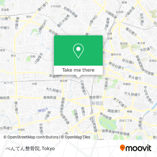 怎樣搭巴士去中野区的べんてん整骨院 Moovit