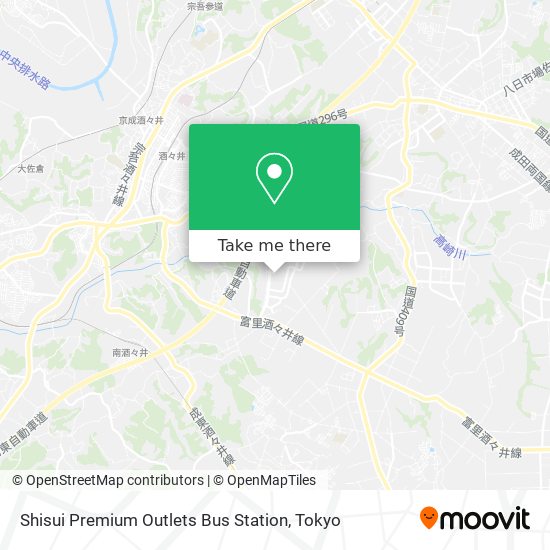 Shisui Premium Outlets Bus Station map