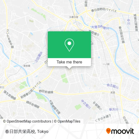 春日部共栄高校 map